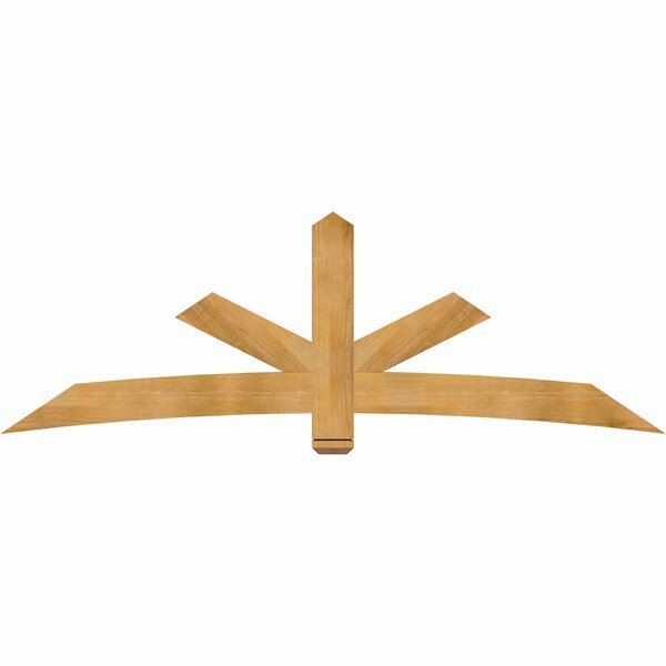 Ekena Millwork Alberta Rough Sawn Timber Gable Bracket, Western Red Cedar, 96"W x 32"H x 2"D x 6"F, 8/12 Pitch GBW096X32X0206ALB00RWR - main